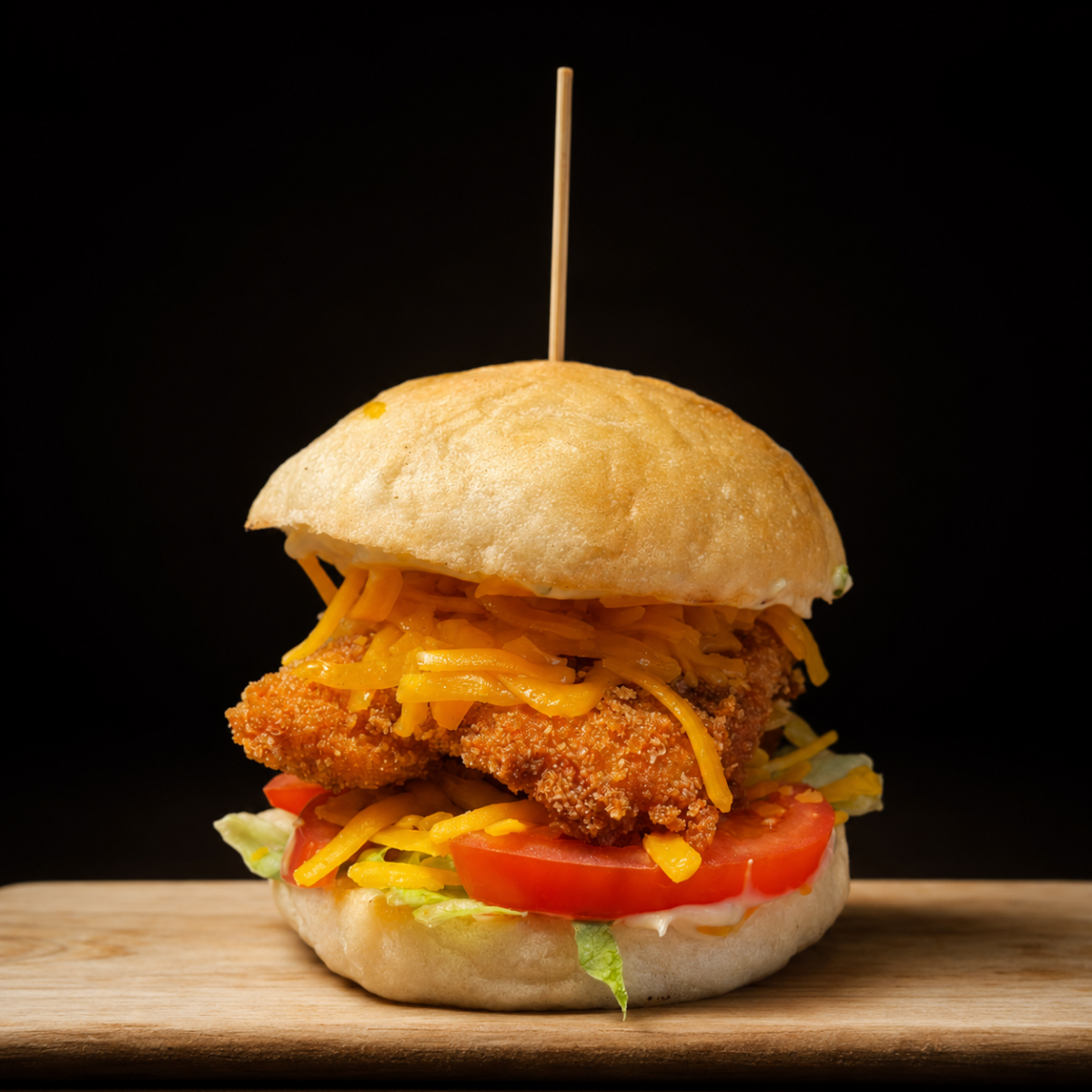 Rántott csirkés burger